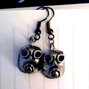 Gasmask Earrings Cyber Goth Dr Who Steampunk